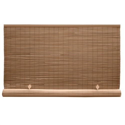 Radiance Vinyl Rollup Shade 60 in. W X 72 in. H Bamboo Cordless