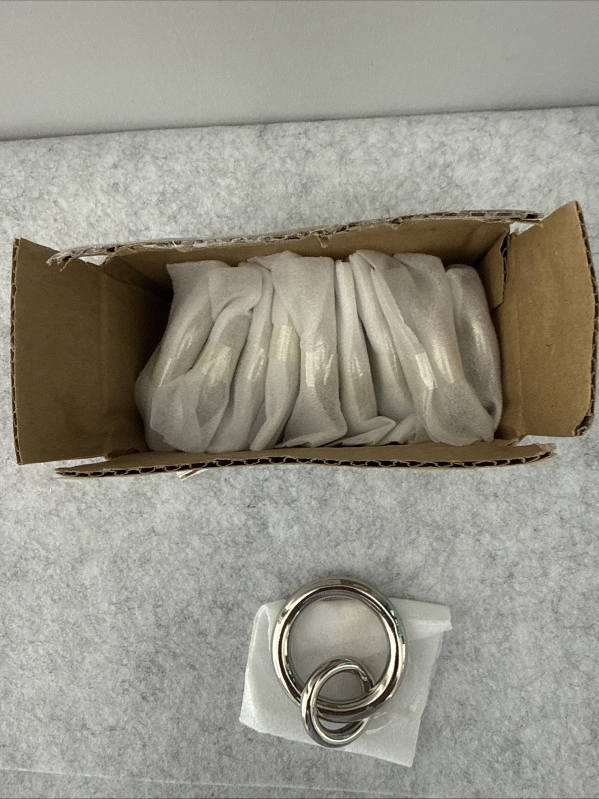 Pottery Barn Standard Round Rings 10 Small Polished Nickel