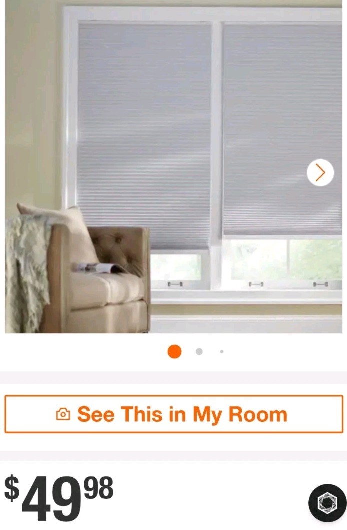 White Cordless Blackout Cellular Shades for Windows – 35″ W x 48″ L/Free S&H