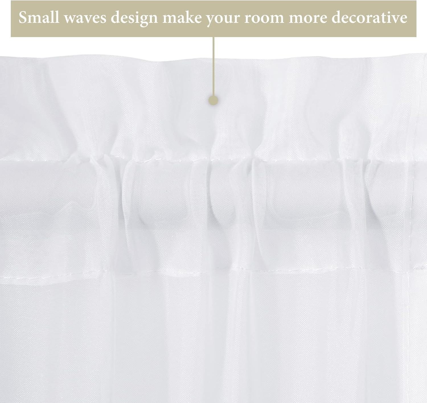 Set of 2 White French Door Sheer Curtains – Elegant Light Filtering Design