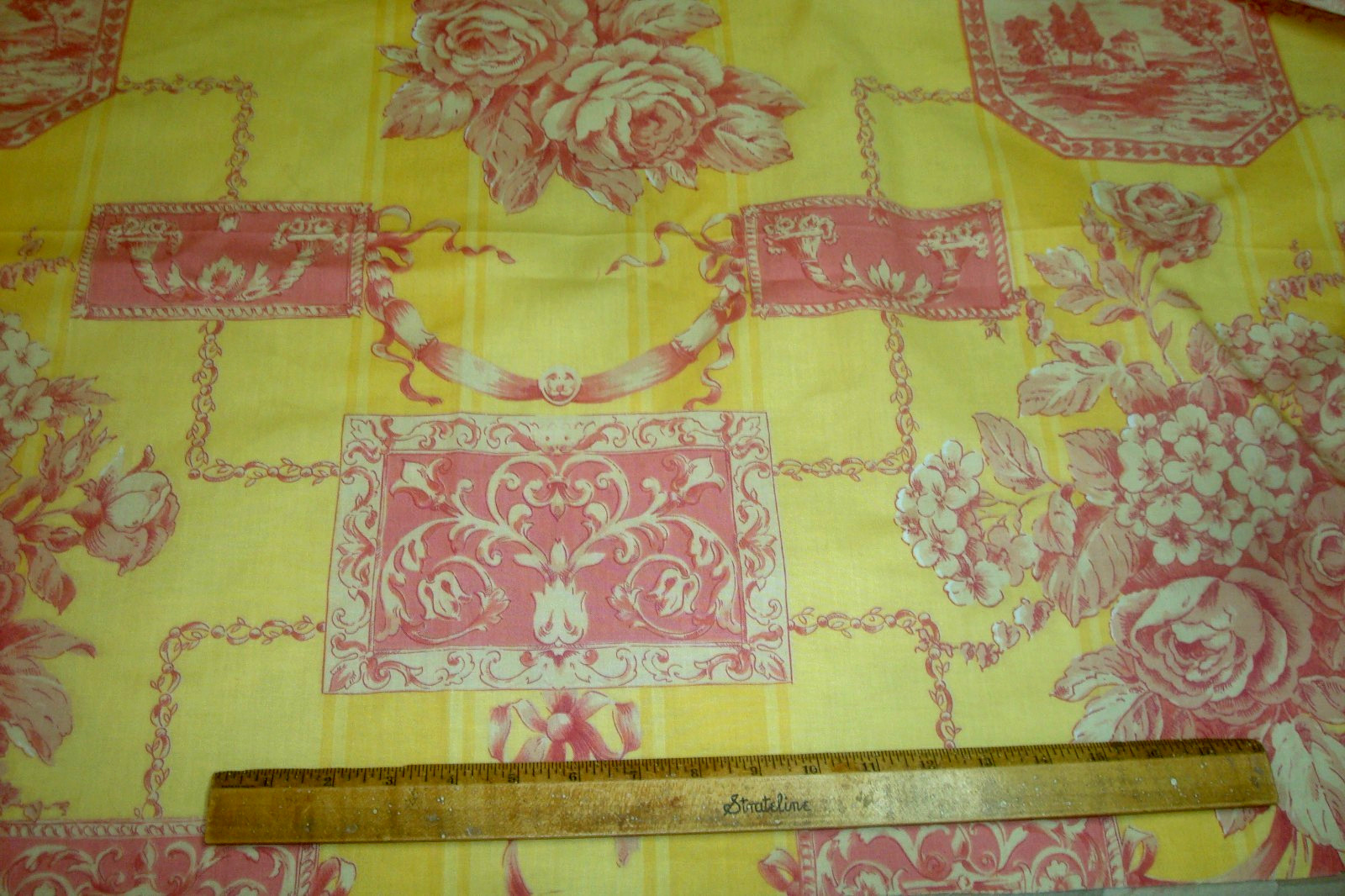 New Custom Lined DRAPES 2 pc Duralee Pastoral Classique Toile Pleated 96″ lg