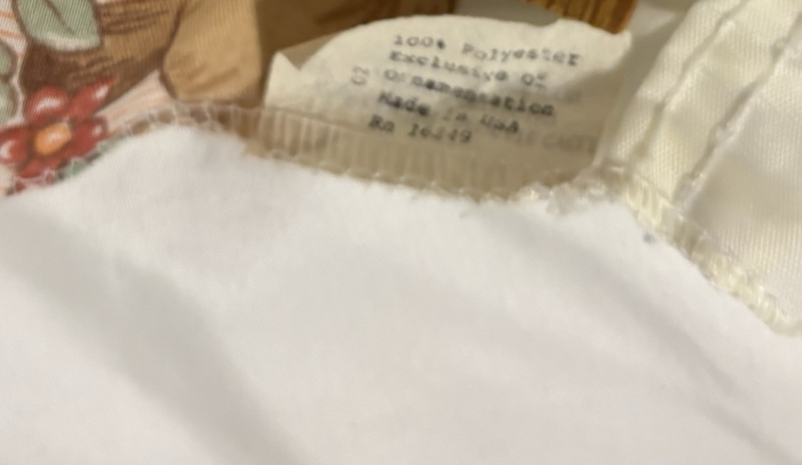Vintage 70s Mushroom Valance Curtain Large 49” Woodland Cottagecore Ruffle USA