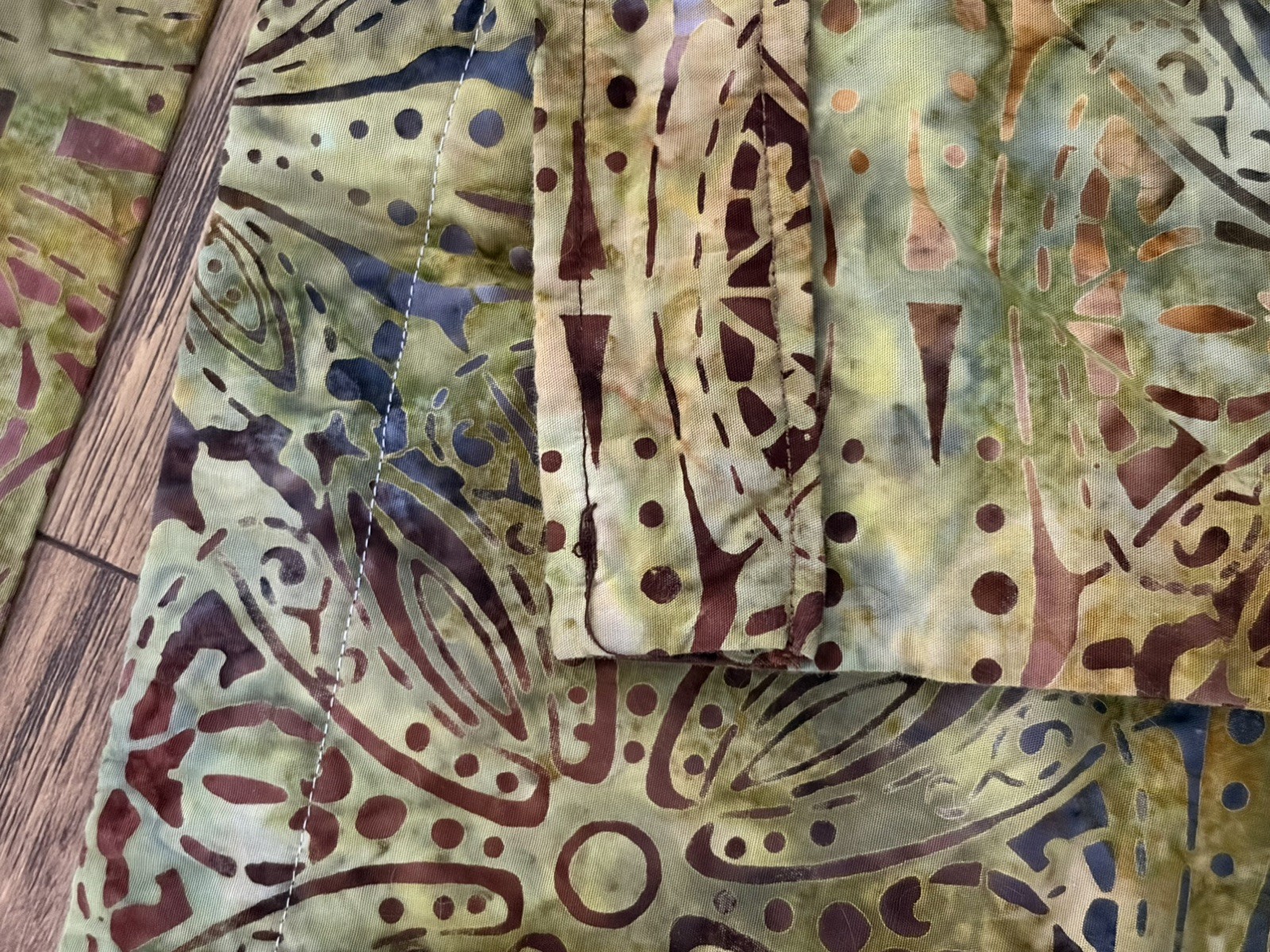 Fabric Curtain Panels. Set Of 2. Homemade. 43 inches x 23 inches