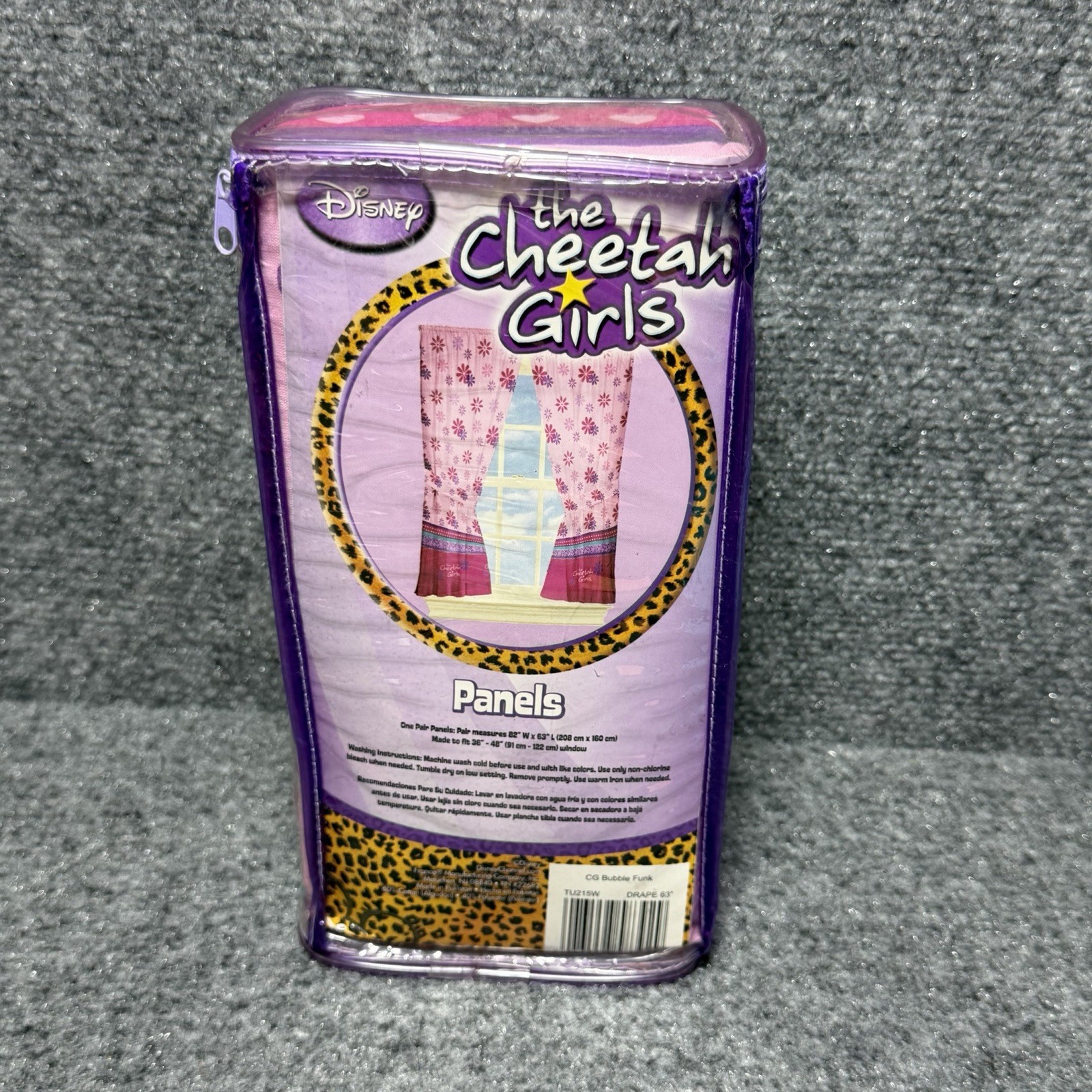 Vintage Disney The Cheetah Girls Leopard Print Window Panels Cute Floral – Rare