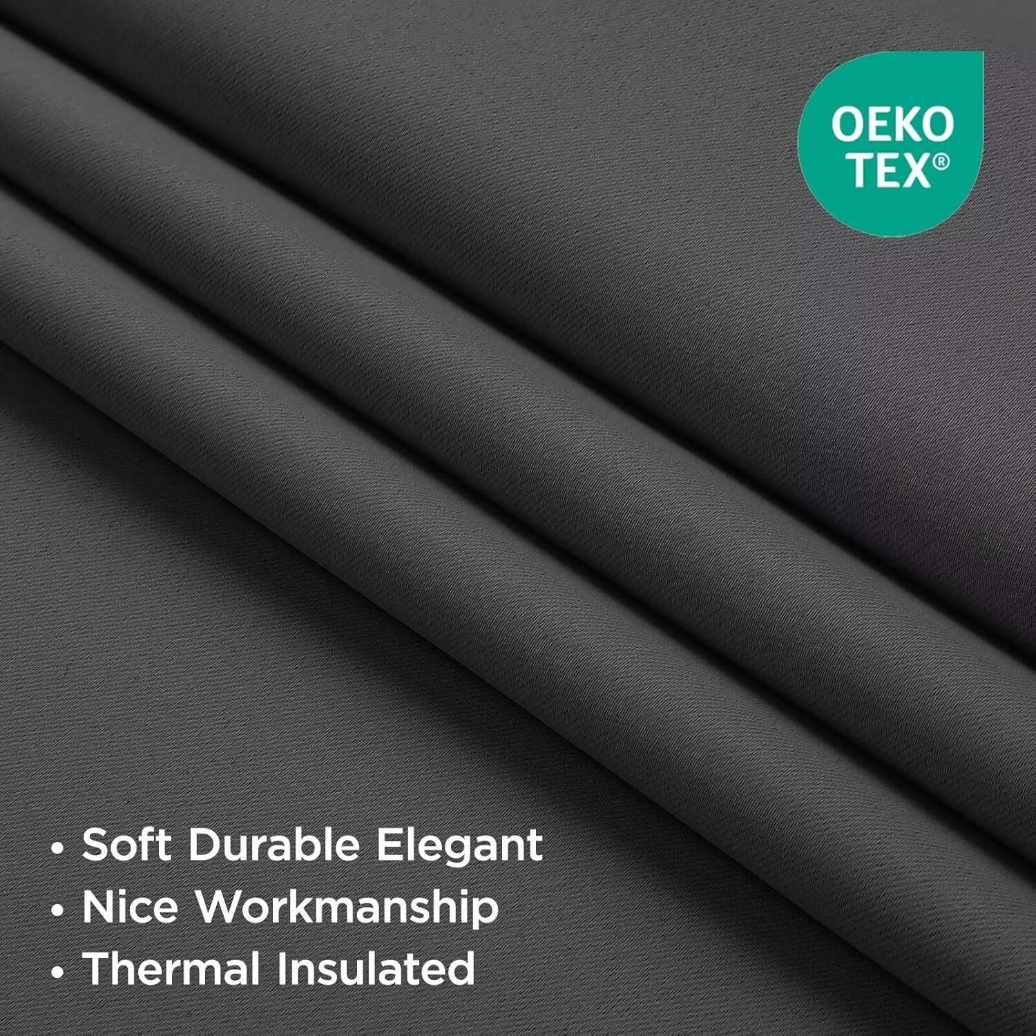 84Inch Blackout Curtains for Bedroom, Black Out Curtains 84 inch Long, Therma…