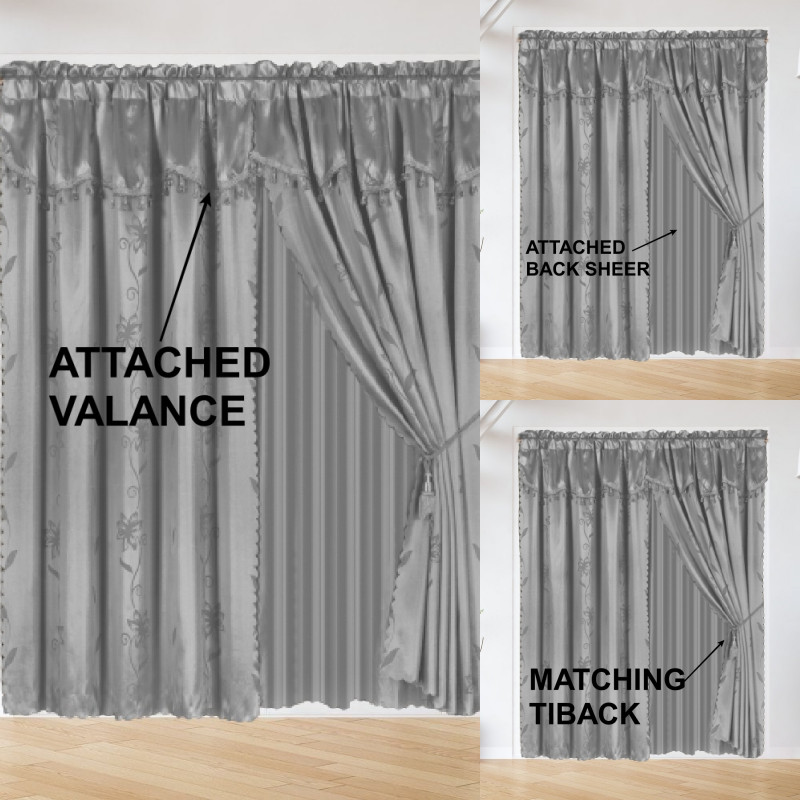 8PC SET WINDOW CURTAIN PANEL LIGHT SOFTY FILTERING ASSORTED PRINTED NADA