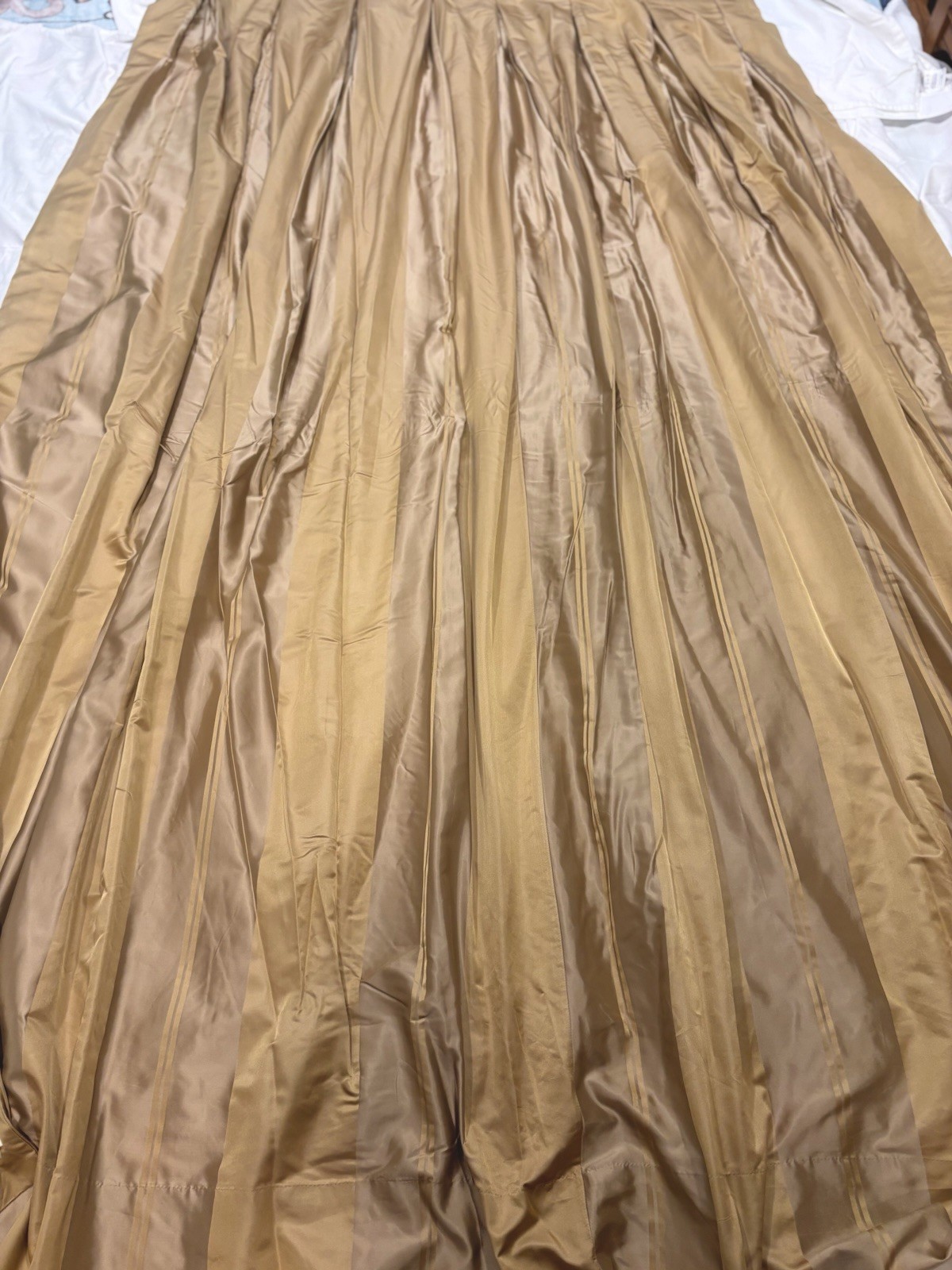 Restoration Hardware Thia Silk CurtainsPleated Interlined Thermal/ Gold/Tan