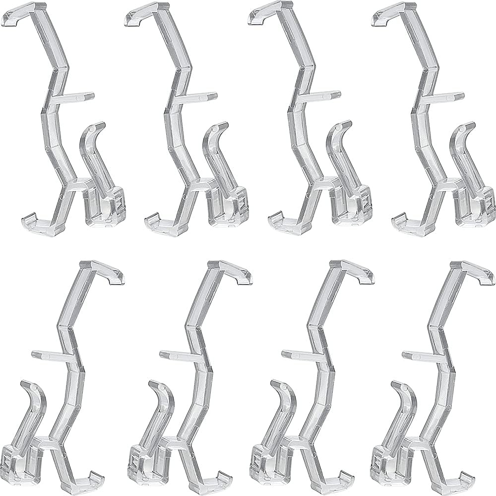 Valance Clips 10pcs 2.5inch Clear Plastic Hidden Retainer 2.5inch,