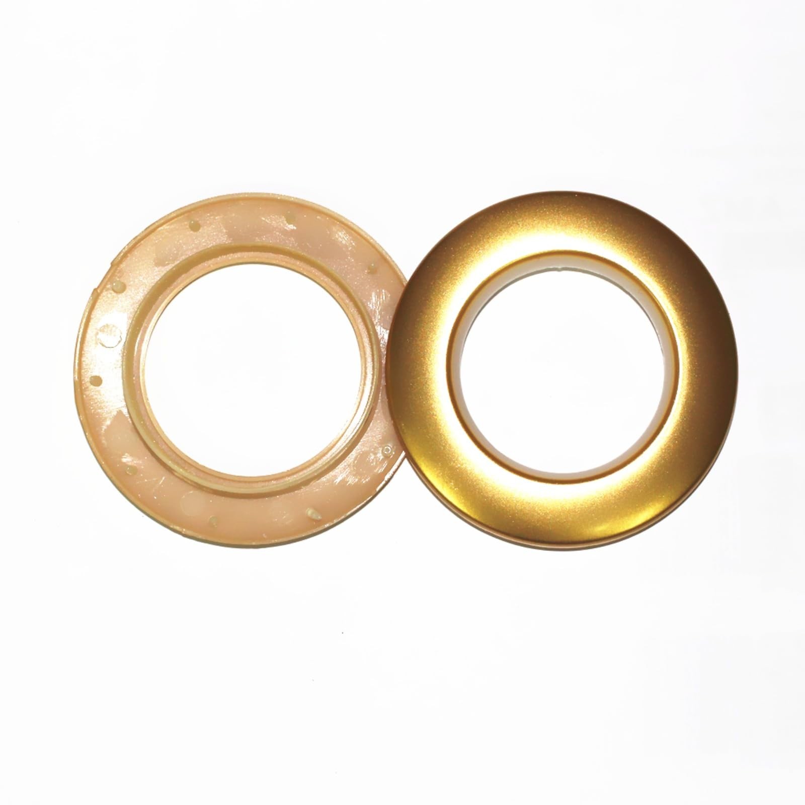 50-Pack 1-9/16-Inch Plastic Curtain Grommets, Gold, Inner Diameter, Eyelets