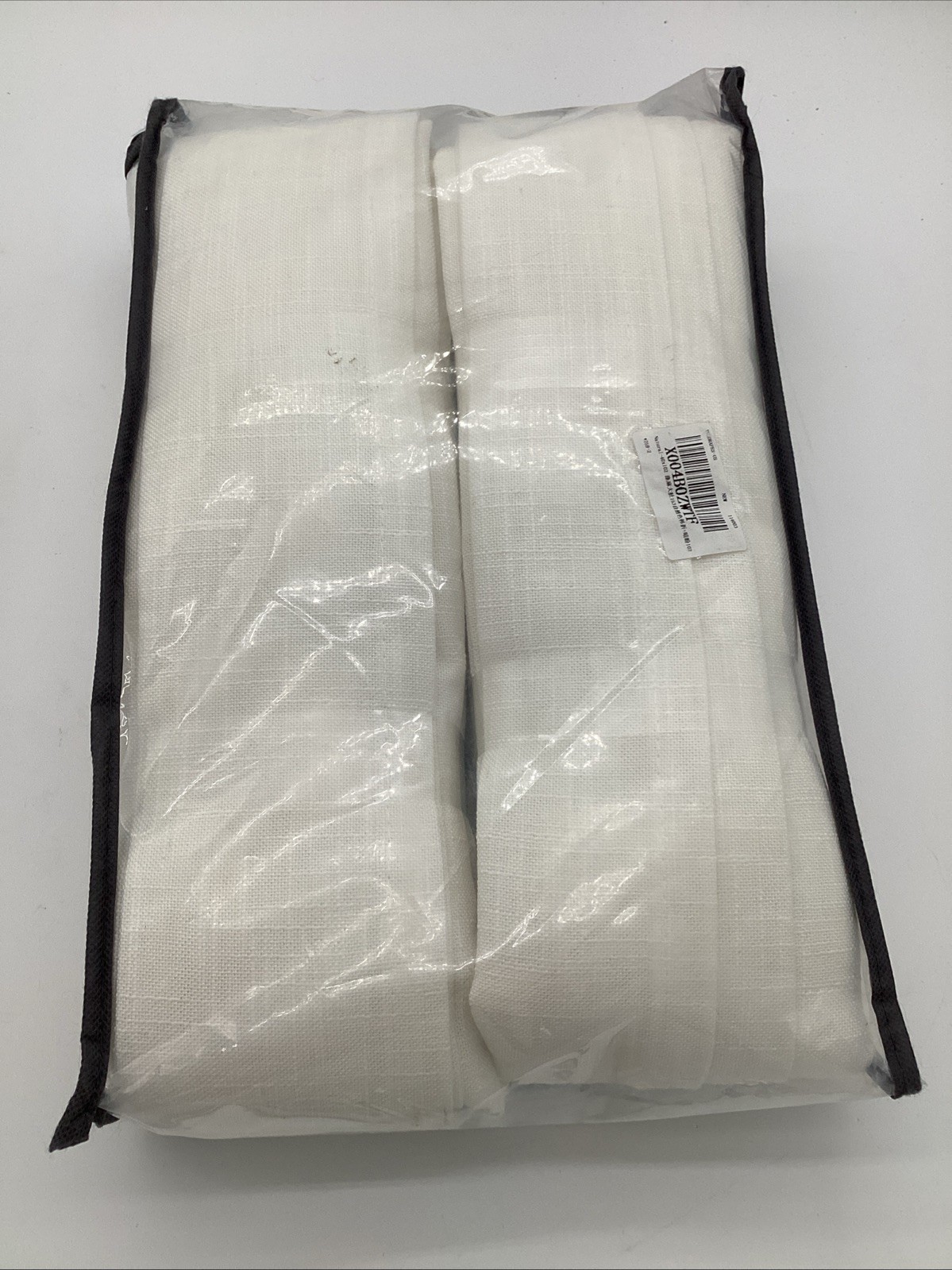 TwoDrapes Pinch Pleated Memory Trained Linen Curtains White 2 Panels 102 x 40