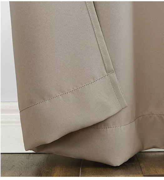 Sun Zero Evan Blackout Grommet Top Single Curtain Panel Stone 40in x 63in