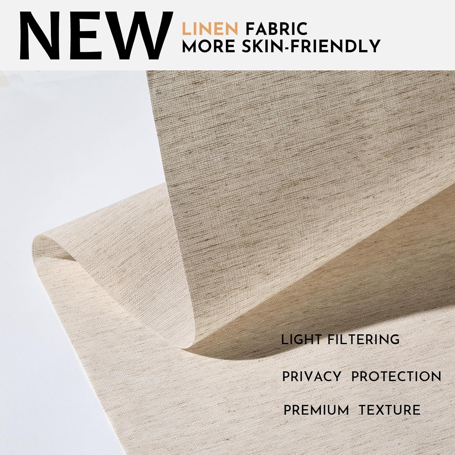 Persilux Blackout Roller Shades for Windows,Cordless,Linen Fabric,Roller Blinds