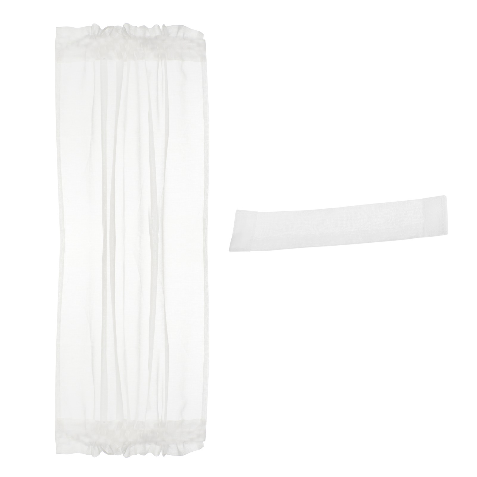 25″W x 40″L French Window Door Half Curtain Blackout Side Light Drapery White