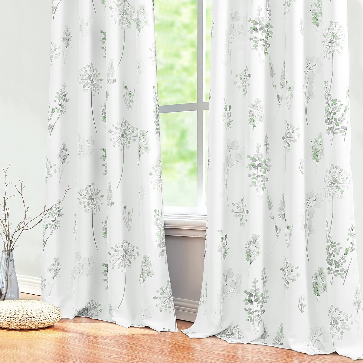 Xtmyi 63 Inch Length Sage Green Window Curtains For Bedroom 2 Panelsroom
