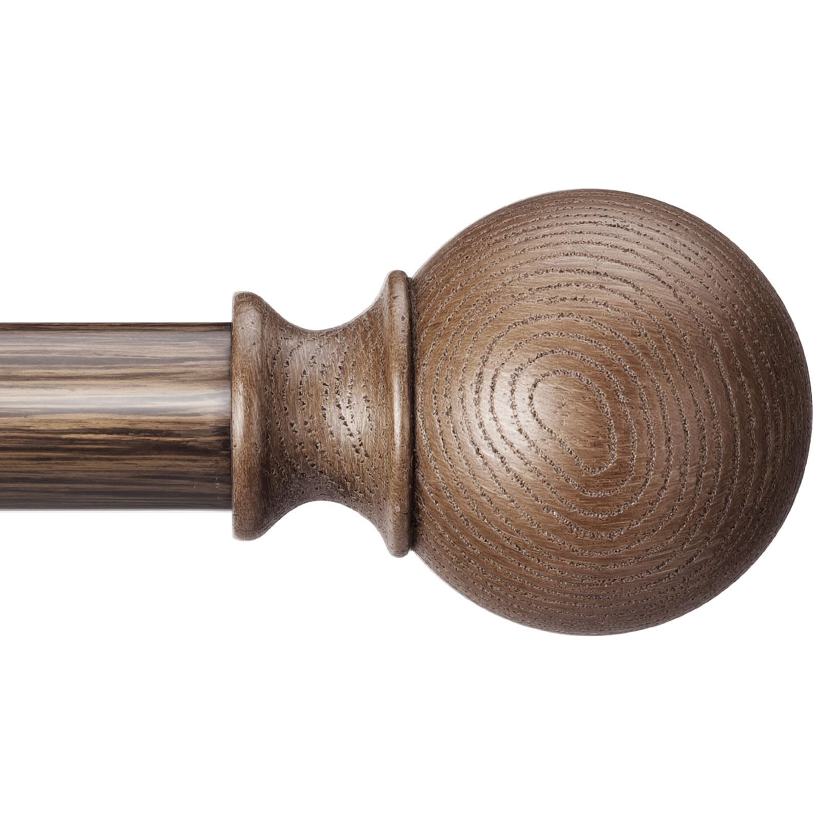 Walnut Wood Curtain Rods Adjustable Decorative Window Pole 1 In 5.510ft Set