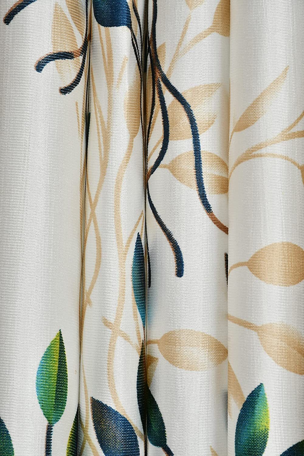 Beautiful Flower Printed Polyster Curtain 9 feet Long Door, 2 pc Curtains