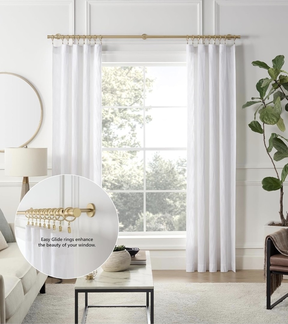 MODE Cambria Designer Series – Premium Easy Glide 18 Count Curtain Rings