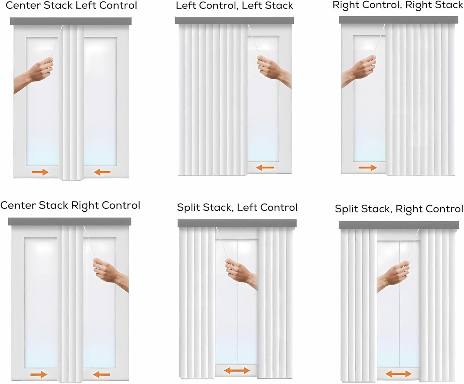 Vertical Blind Headrail Custom Made to Your Size & Stack