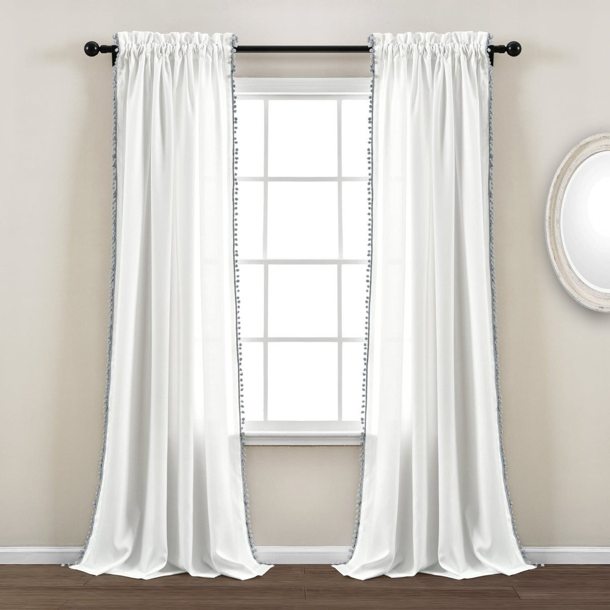 Pom Pom Window Curtain (Single Panel)
