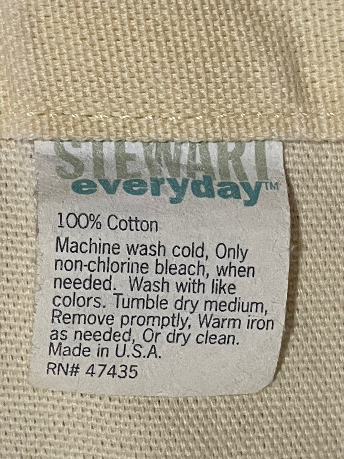 (2) MARTHA STEWART EVERYDAY 100% Cotton Tab-Top Panels (41″ x 84″) ~ Pale Yellow