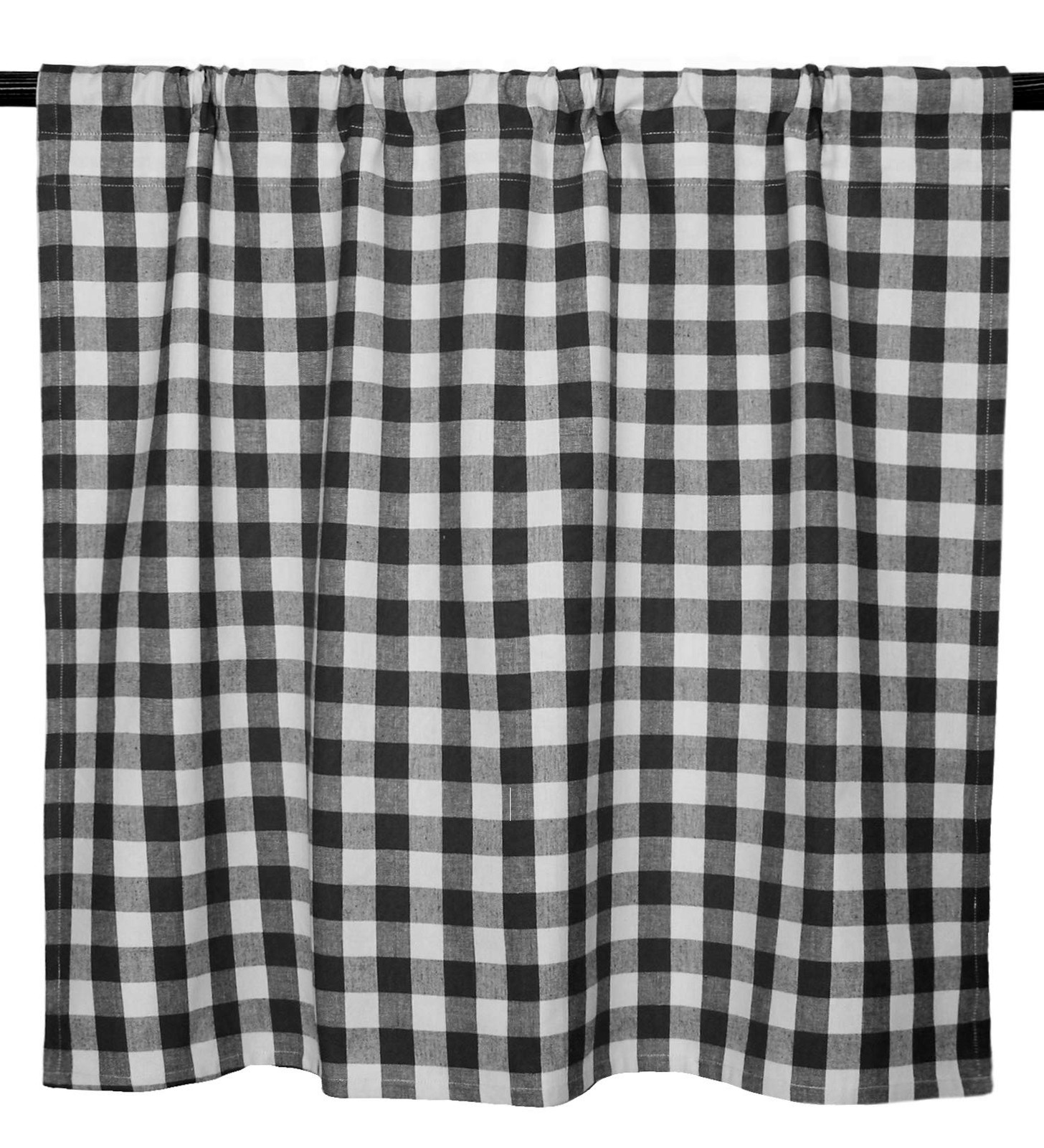 COTTON CRAFT Café Kitchen Window 36″W x 30″L (Pack of 3), Black & White