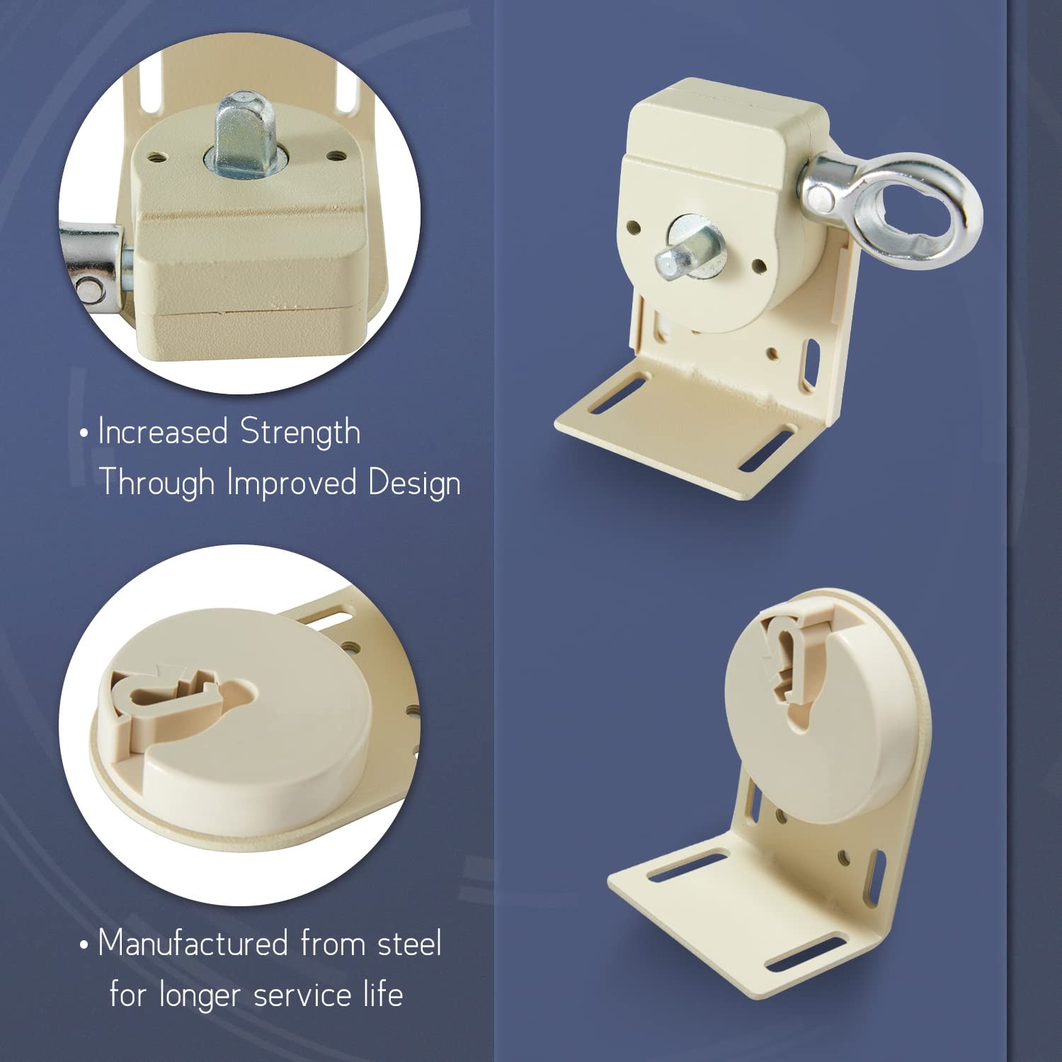 Lihopefe Sunshade Replacement Bracket, Metal Cordless bracket, Beige
