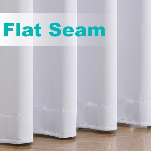Outdoor Curtains for Patio Waterproof – 52″W x 96″L (Pack of 2) White