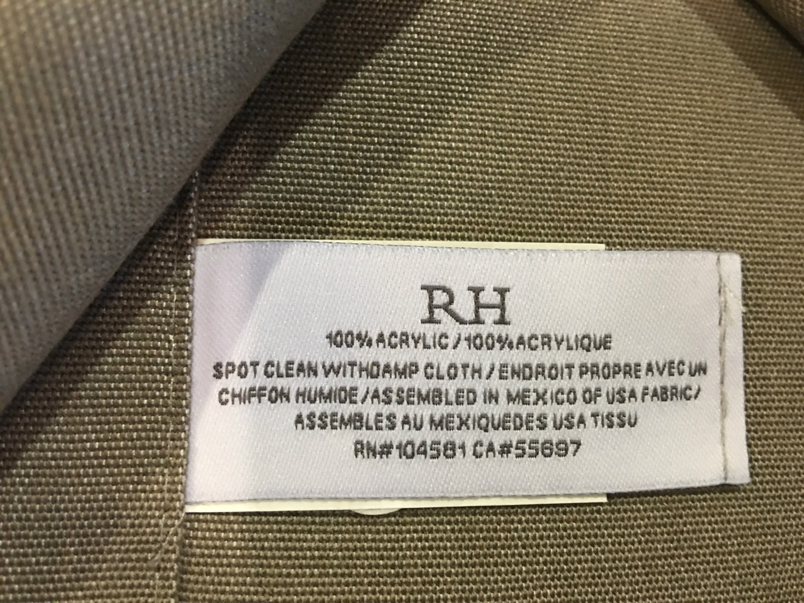 RH Restoration Hardware SUNBRELLA outdoor drapery GREY 84″ GROMMET Free Shipping