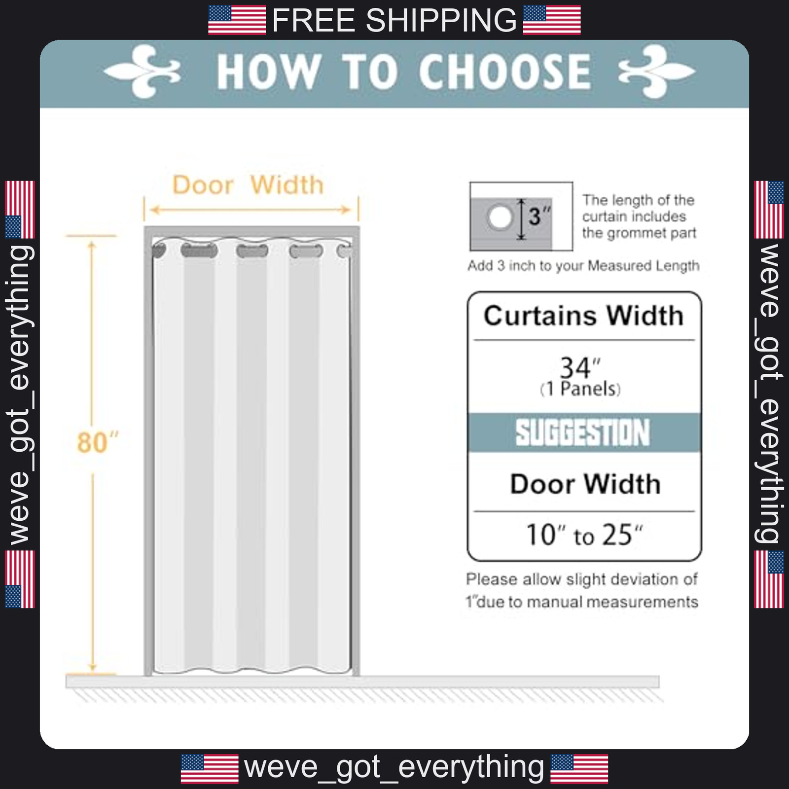Single Doorway Curtain Panel Dark Grey Privacy Insulation