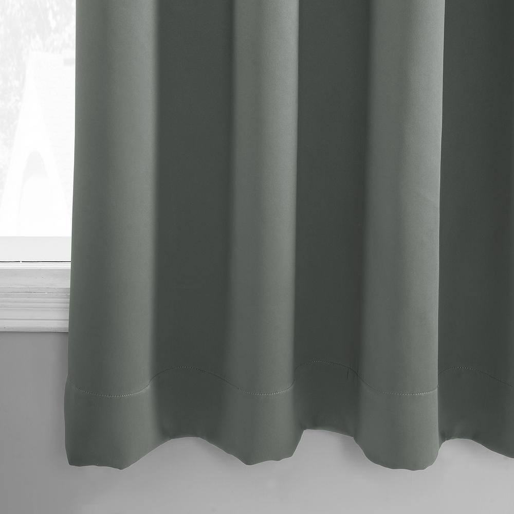 Neutral Grey Rod Pocket Room Darkening Curtain – 50 In. W X 63 In. L (1 Panel)