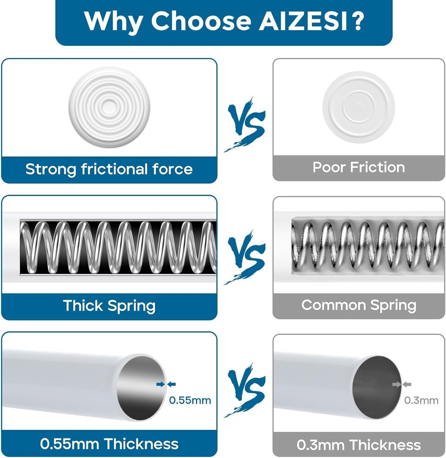 Versatile Non-Slip Spring Tension Rods, 17-28 Inches, for Multiple Uses – 2 Pack