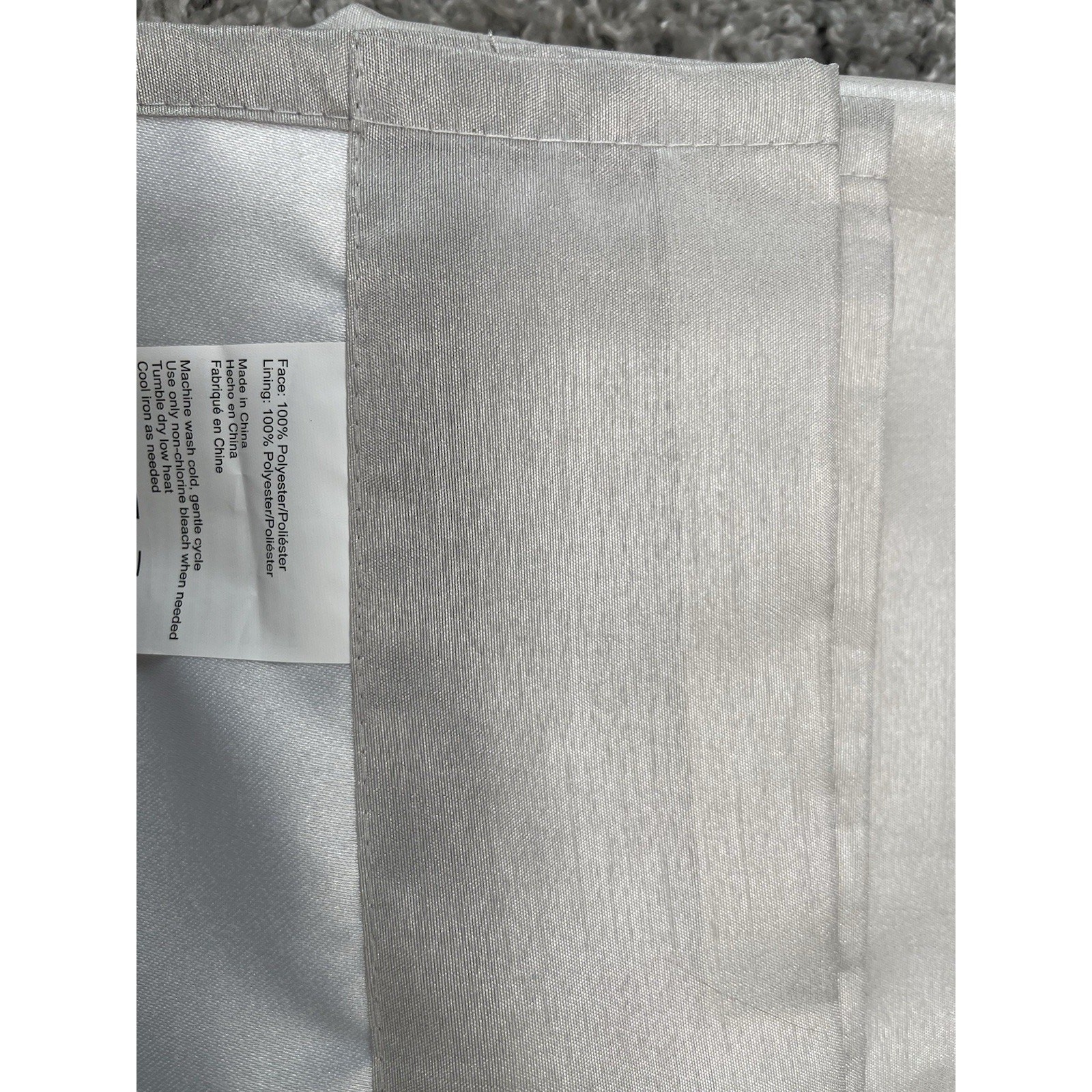 Silver Window Curtains 2pc Set Casual Any Room Home Decor 37in X 85in New