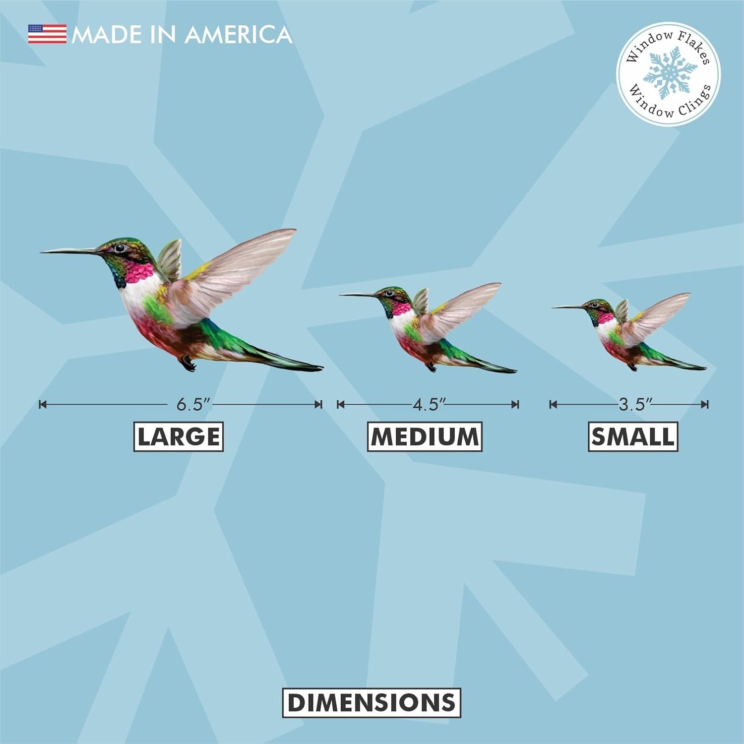 4 x Hummingbird Window Clings for Glass Safety on Doors, Windows and Panels. …
