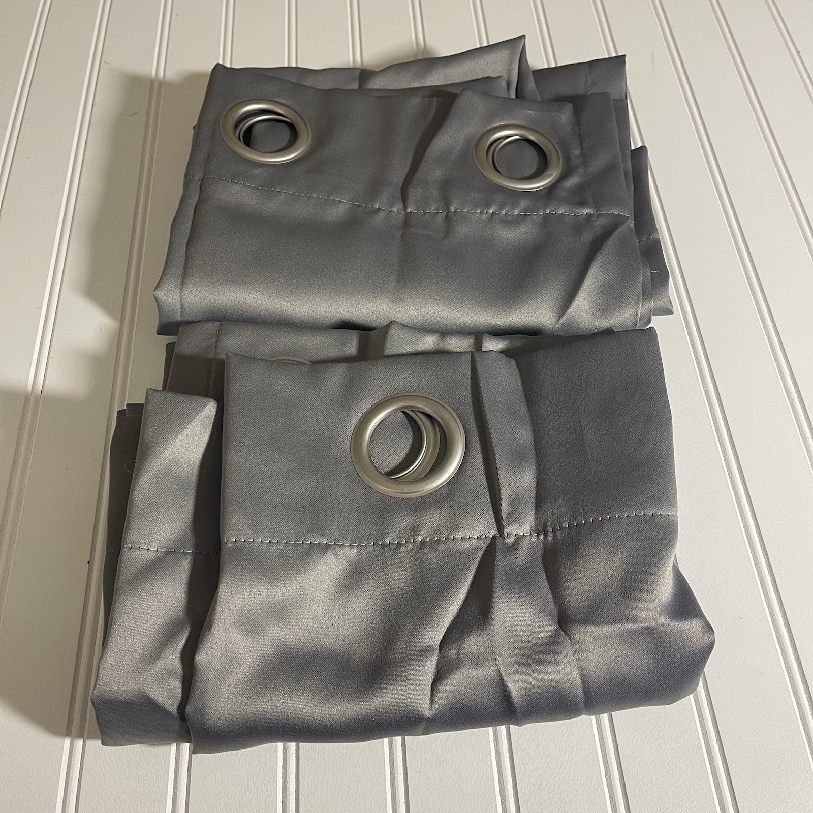 Home Goods Contemporary Living 2 Pack Geometric Blackout Grey 38 in. W x 60 in.
