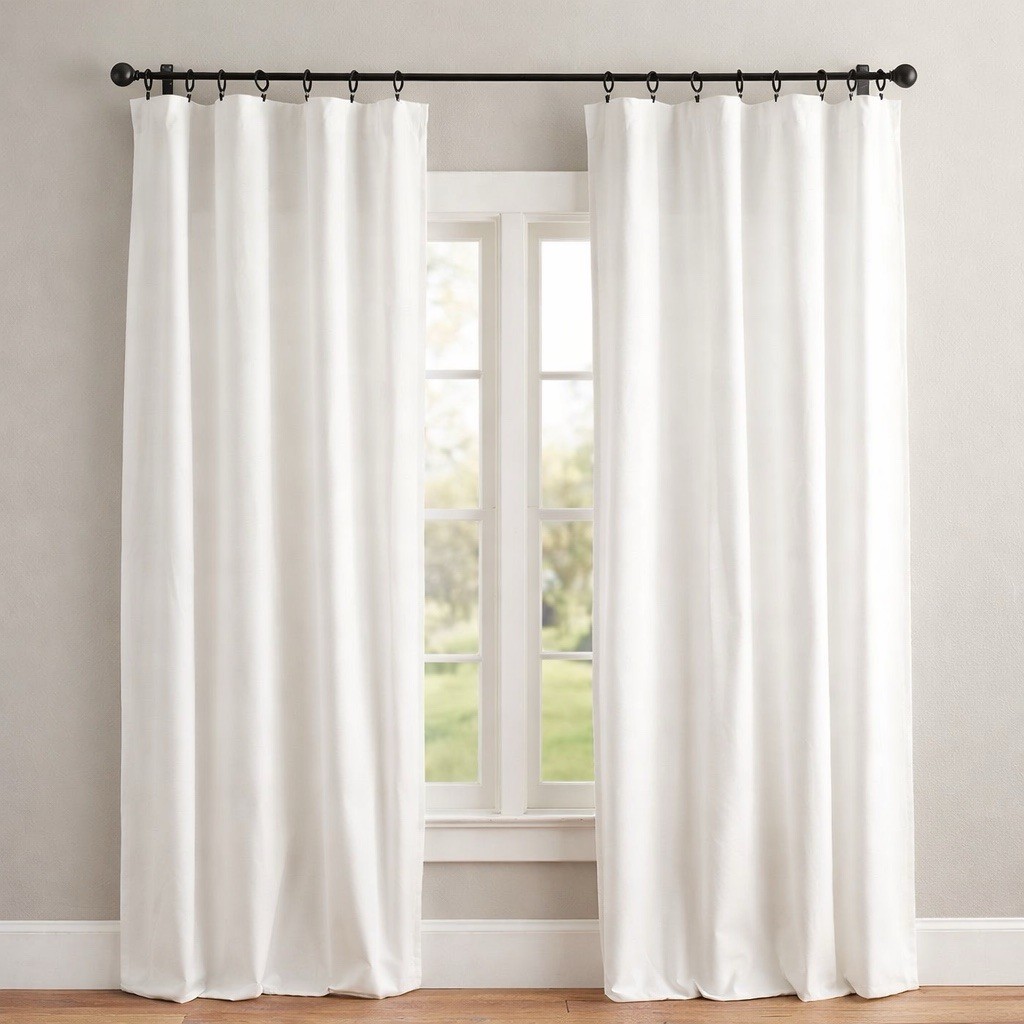 Pottery Barn 100”W X 108”L BLACKOUT Curtains WHITE 2 Panels Savings! NEW