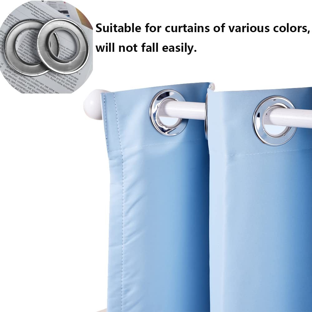 Curtain Grommets Surface Stainless Steel 10 Pack Metal Curtain Eyelet 1.65“ (…