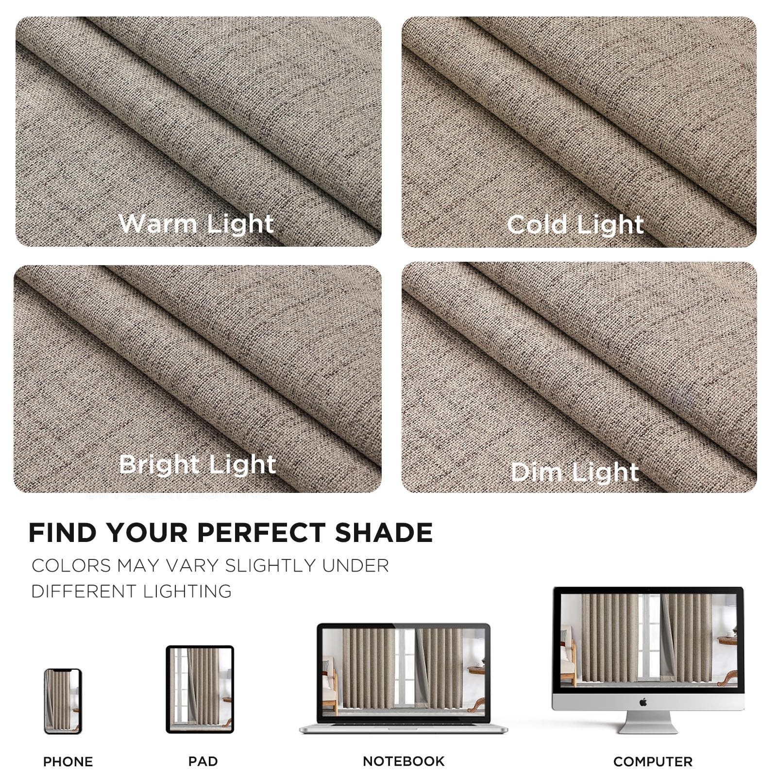 Joydeco Blackout Curtains For – 84 Inch Long 100 Light Blocking 2 Panels