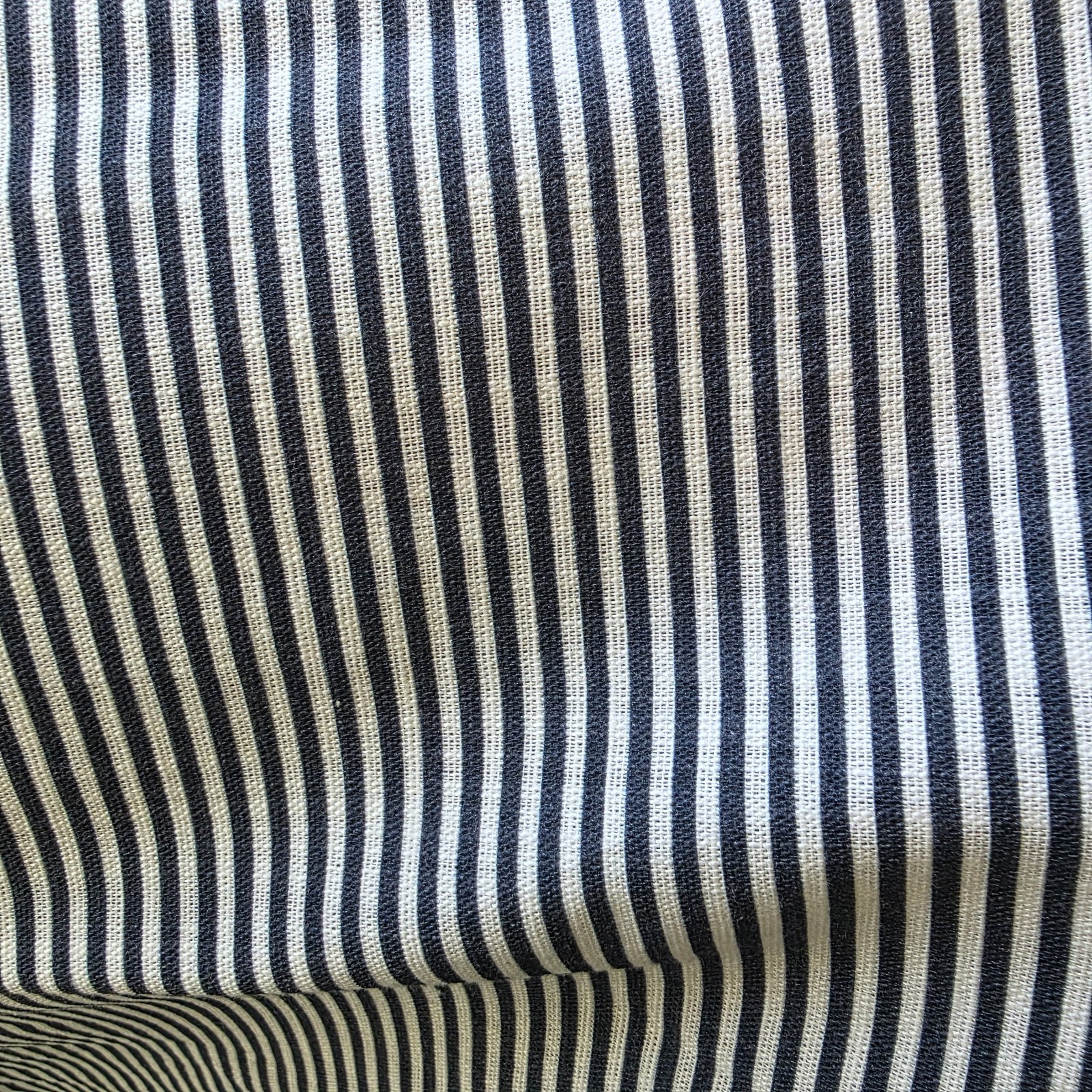 Moss & Willow Set 4 Ruffle Stripe Curtains 50×96 Navy Farmhouse Drapes
