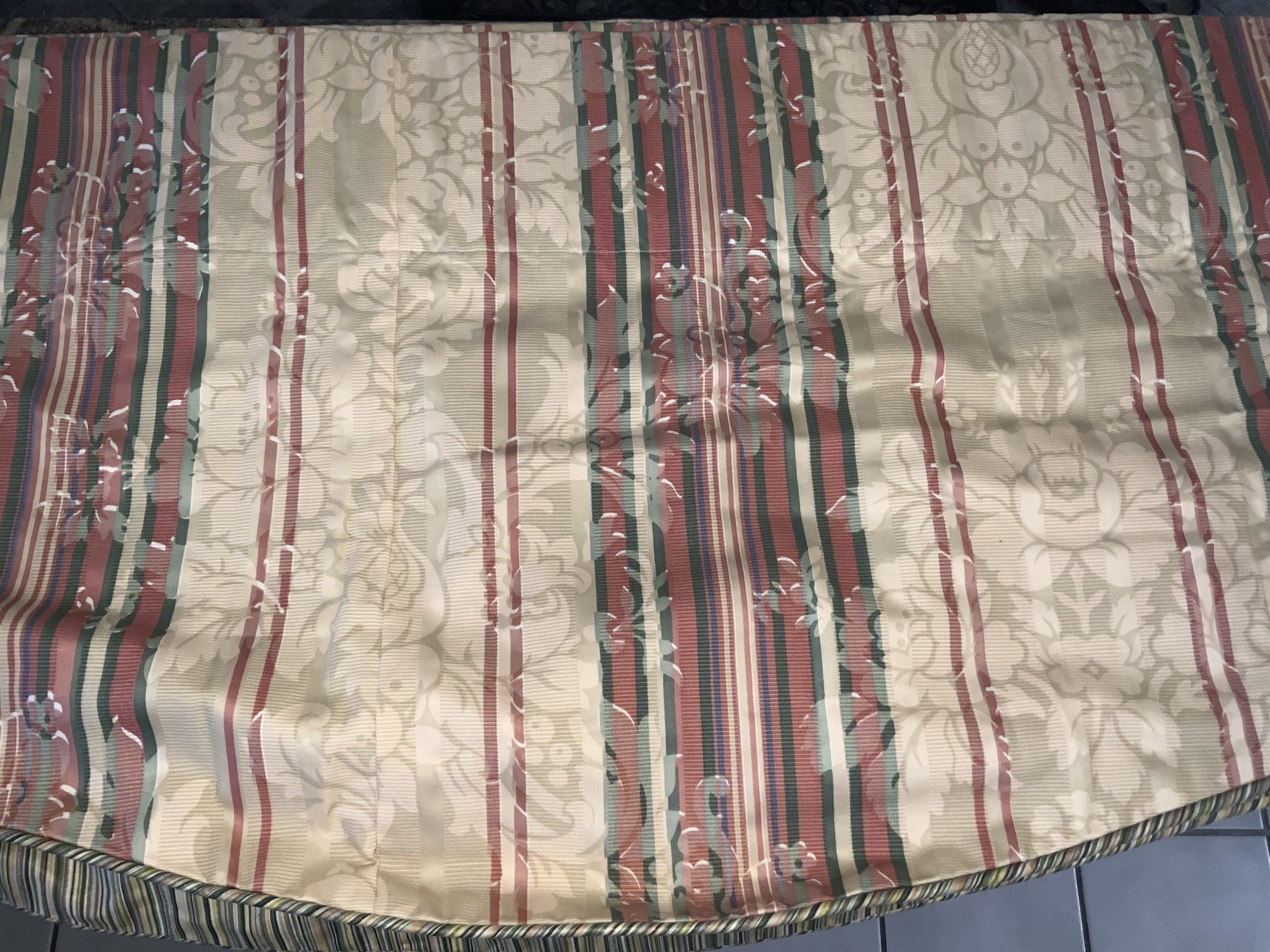 HUGE CUSTOM SCALAMANDRE VALANCE~DAMASCO IMBERLINE~284”WIDE~GORGEOUS~~~