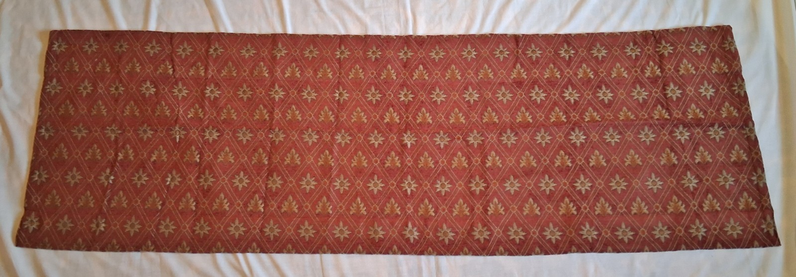 Jacquard Tapestry Brown Beige Rust Design Valance 63″ x 20″ Unlined