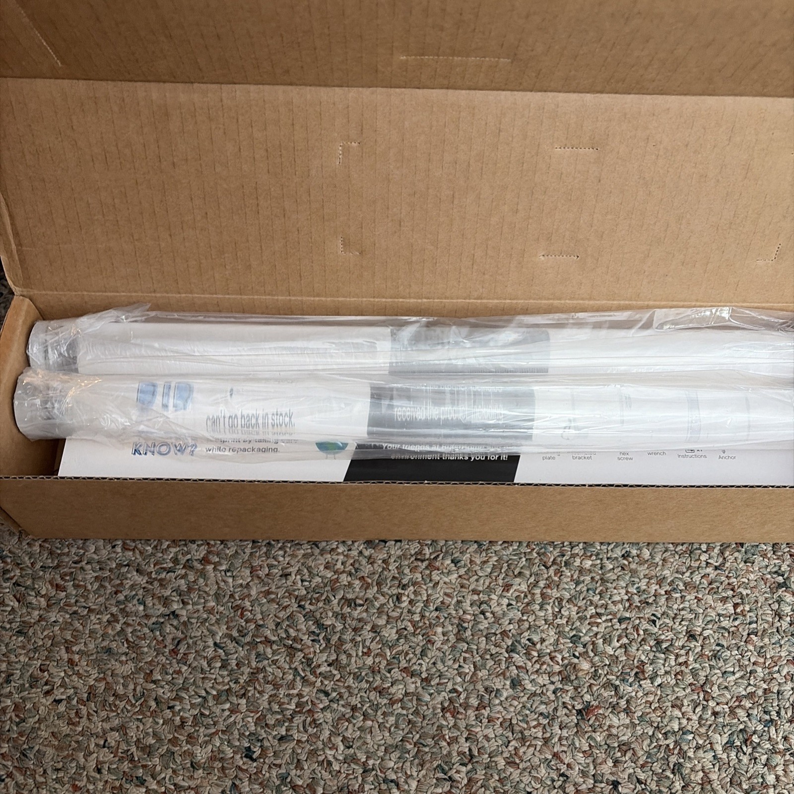 BlastHome Luxury 17″ Custom Clear Acrylic Side Mount Curtain Rods
