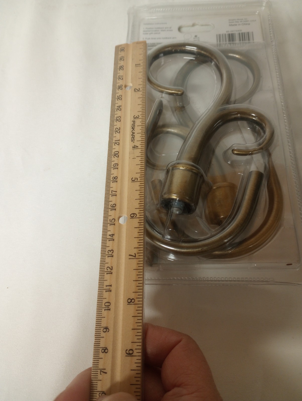 NEW NORTHCREST HOME CURTAIN HOLDBACKS WALL HOOKS/STAY MOUNTING HARDWARE INCLUDED