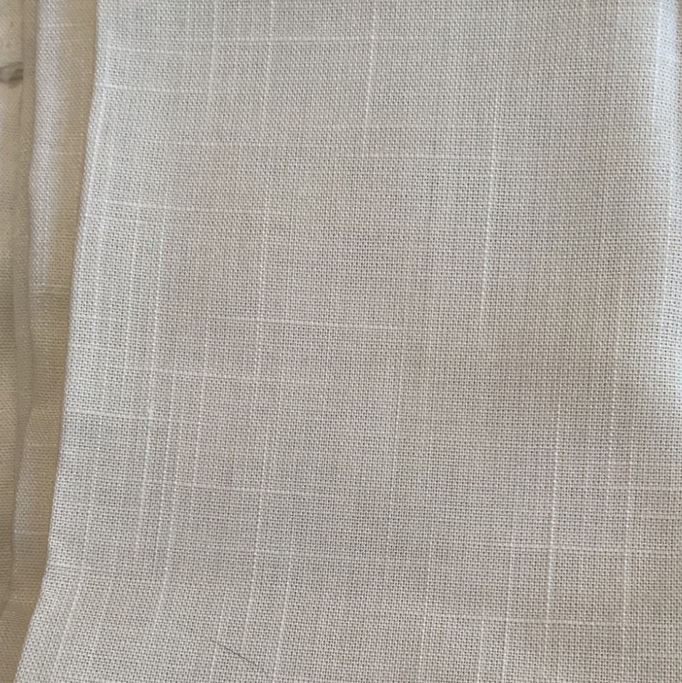 sheer window curtains cream textured 60” wide by 58” tall, set of 2