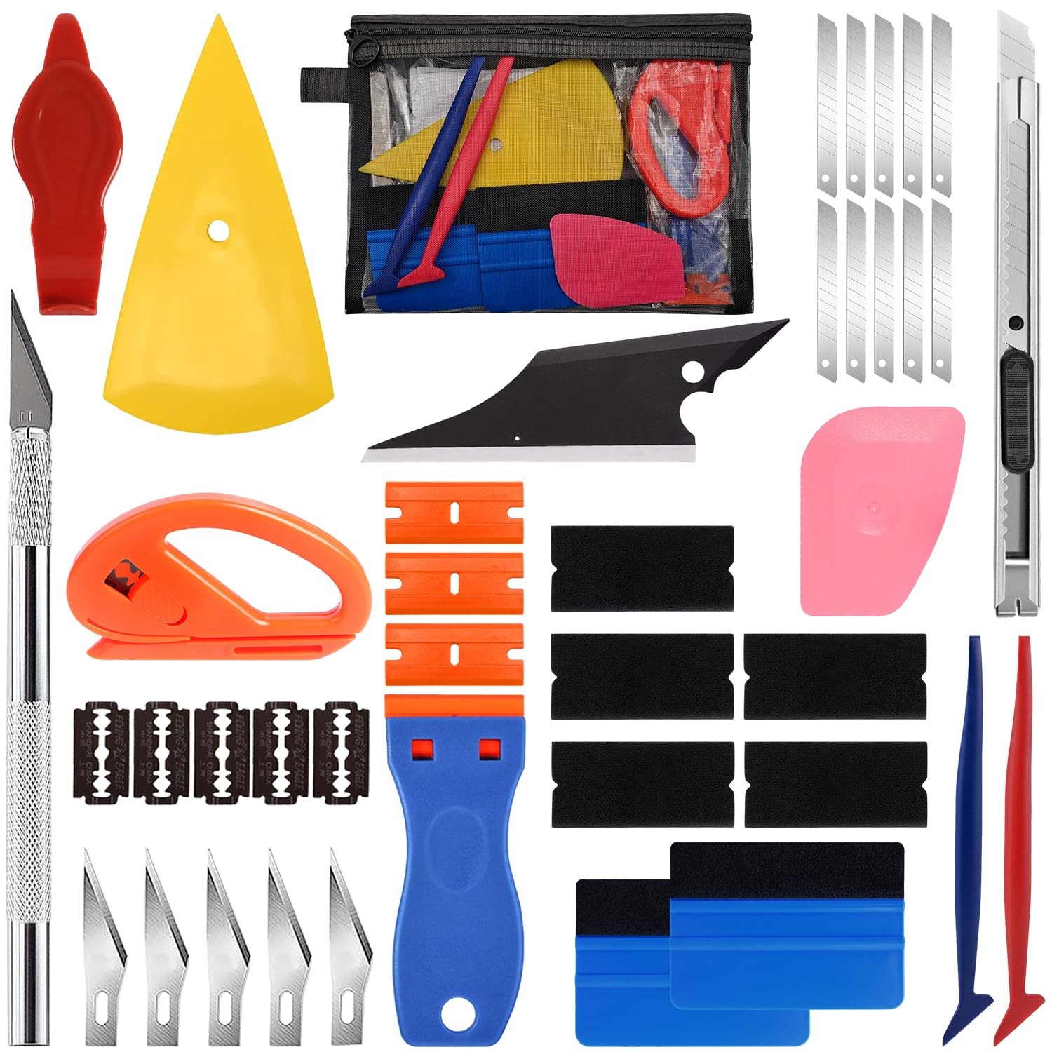 36 PCS Car Window Tint Kit – Vinyl Wrap Tools for Automotive Film Installation