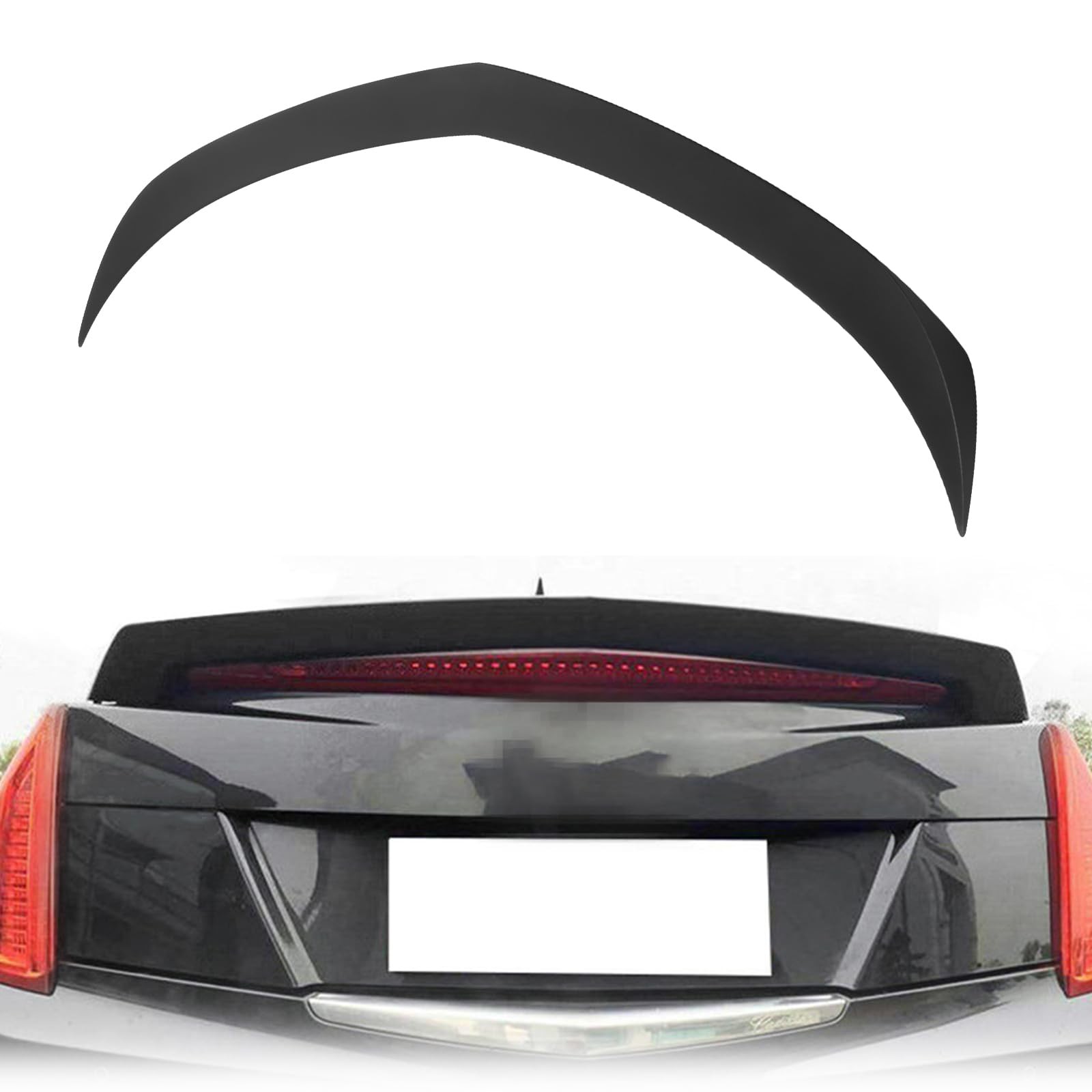 Black ABS Rear Spoiler Wing Accessories for 13 14 15 16 17 18 for Cadillac ATS