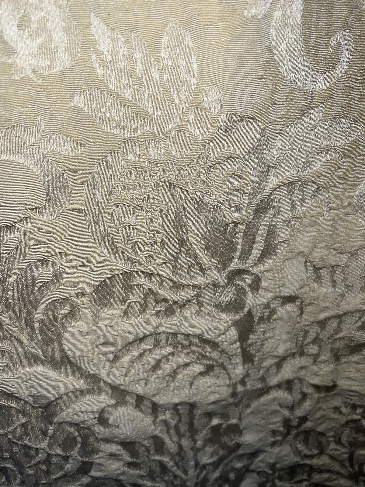 FABULOUS ROBERT ALLEN BEIGE JACQUARD DRAPES~TONE ON TONE~50” X 88”L