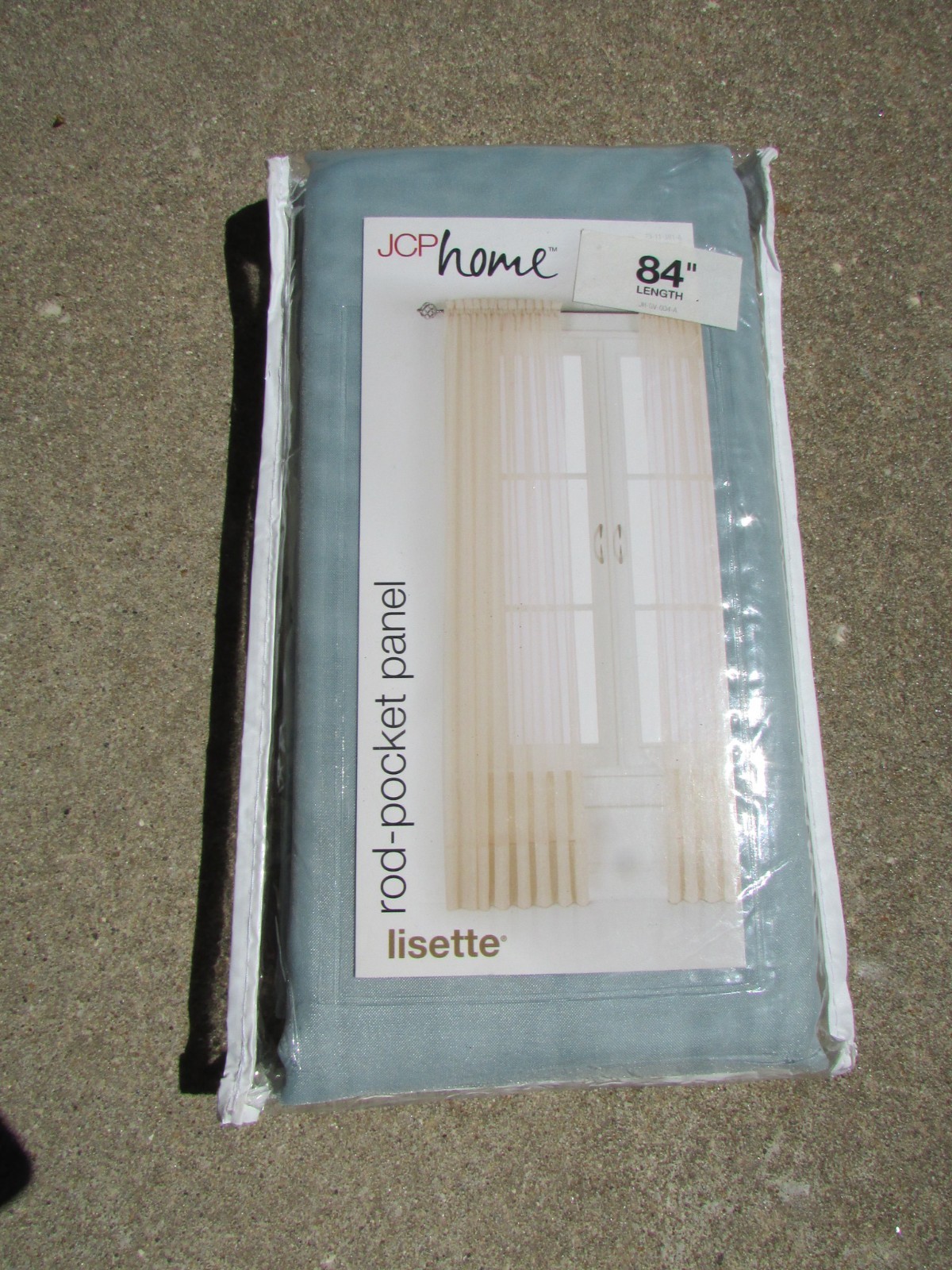 JCP Home Lisette Rod-Pocket Curtain Panel 84” Long X 60” Wide Aqua Blue Dust
