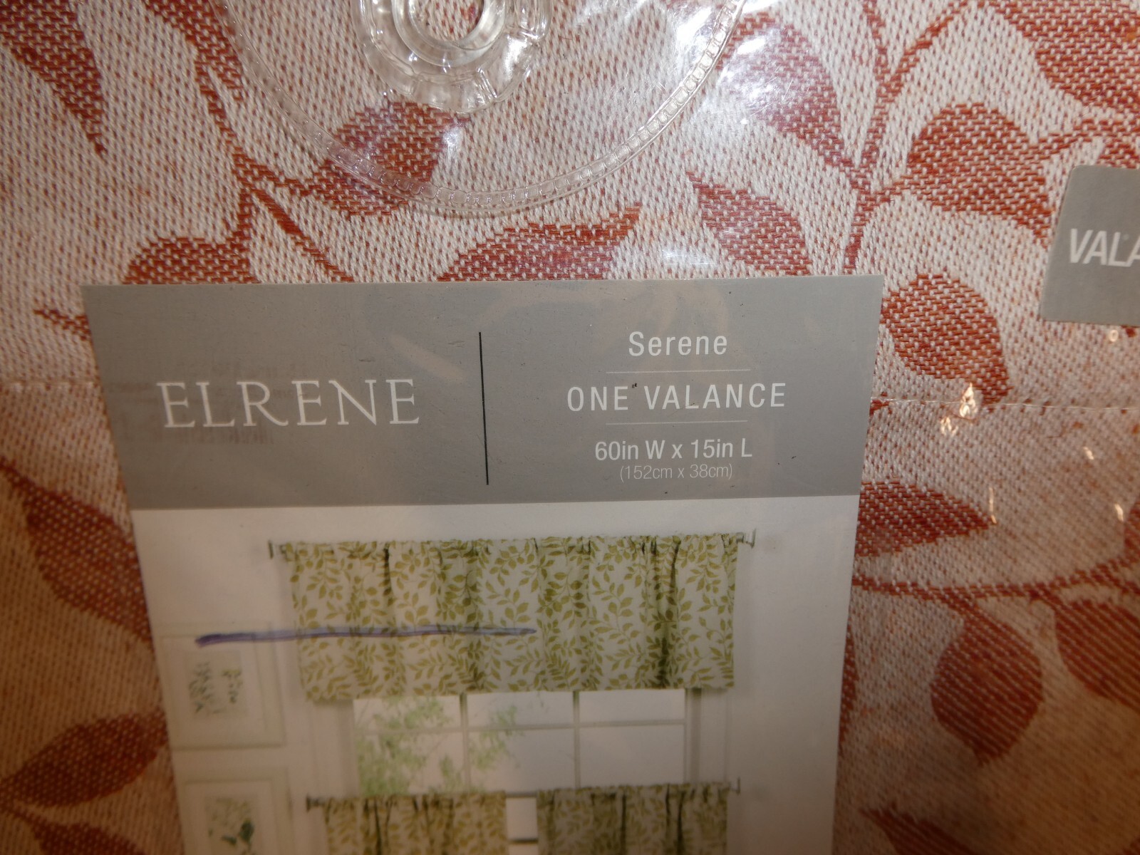 NEW Elrene Serene Kitchen Window (One Valance) 60″ wide x 15″ Long Color Spice