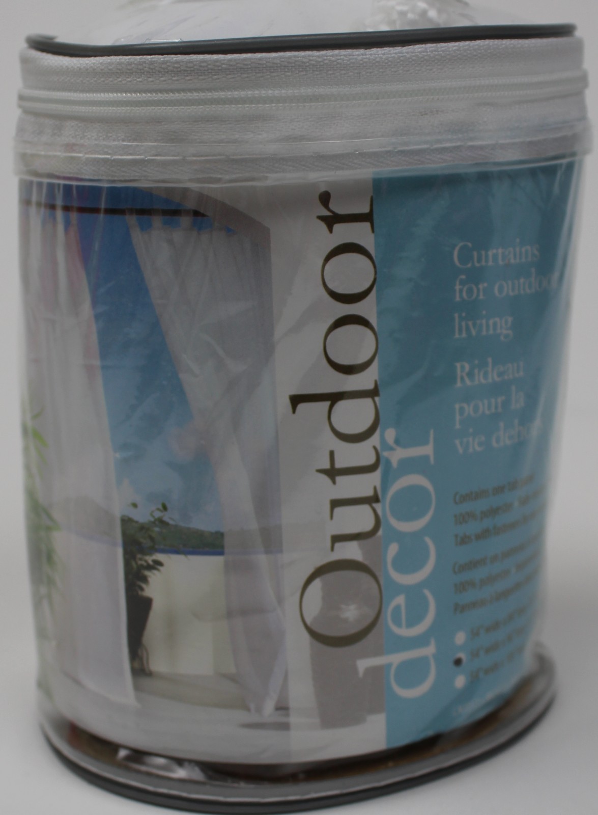 Outdoor Decor Escapes White Indoor/Outdoor Grommet Top Window Sheer 54×96 NIP