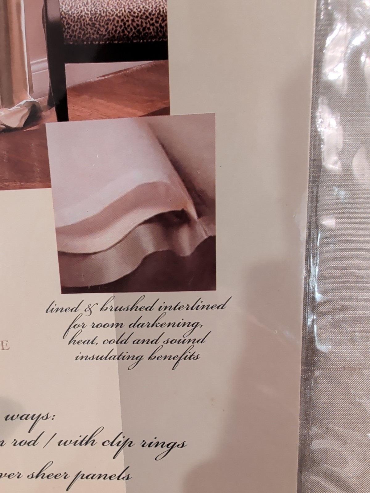 New Jasper 100% Silk Lined And Interlined Pair Drapery Panels Size 84 ” X 108 “